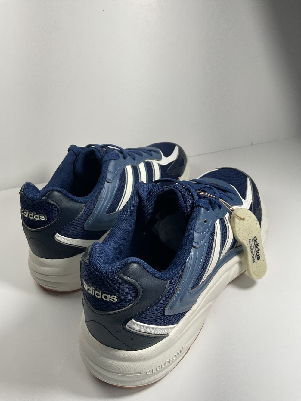 Adidas Cloudfoam Men’s Running Shoes Size 10.5 Blue White New Without Box - Picture 6 of 11